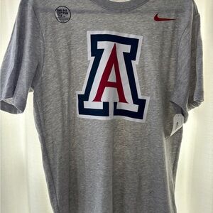NWT Nike Dry Fit Gray University of Arizona Logo Men's Tee